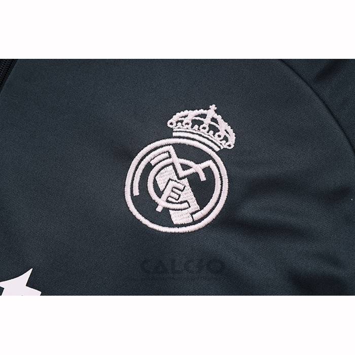 Tuta da Track di Felpa Real Madrid Bambino 2025-2026 Grigio Scuro